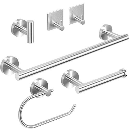 Towel Holders Bathroom Hardware Set - 6 Pcs Stainless Steel Bathroom