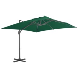 Cantilever Umbrella With Aluminium Pole Garden Sunshade Outdoor