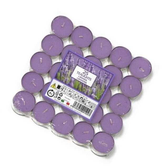 Lavender Fragranced Scented Tealights Tea Light Candles Pack Of 25