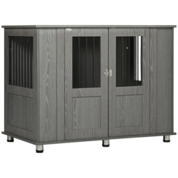 Dog Crate Kennel Cage For Extra Large Dog, Indoor End Table, Grey