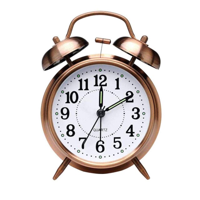 Bhgwr Retro Alarm Clock Old Fashioned Bedside Alarm Clock With Non