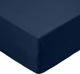 Amazonbasics Microfiber Fitted Sheets, Navy Blue, 90 X 190 X 30 Cm