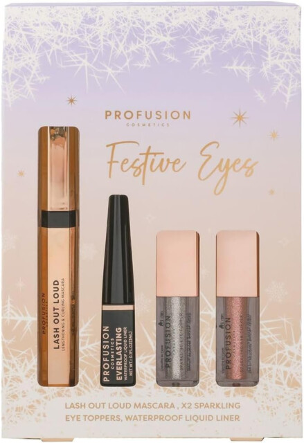Profusion Cosmetics Festive Eye Kit With Liquid Eyeshadow, Classic