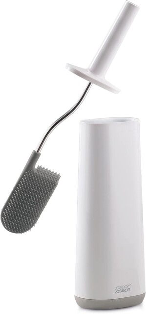 Joseph Joseph Flex Silicone Toilet Brush With Holder - Grey/white,