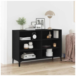 Sideboard Black Oak 103.5x35x70cm Engineered Wood Minimalist Storage