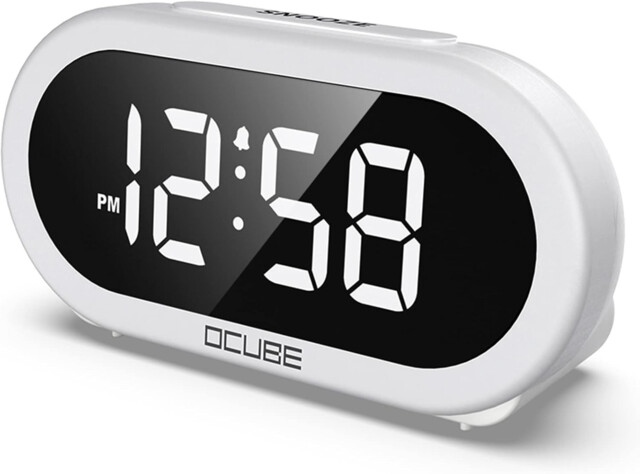 Ocube Led Digital Alarm Clock With 5 Optional Alarm Sounds, Usb