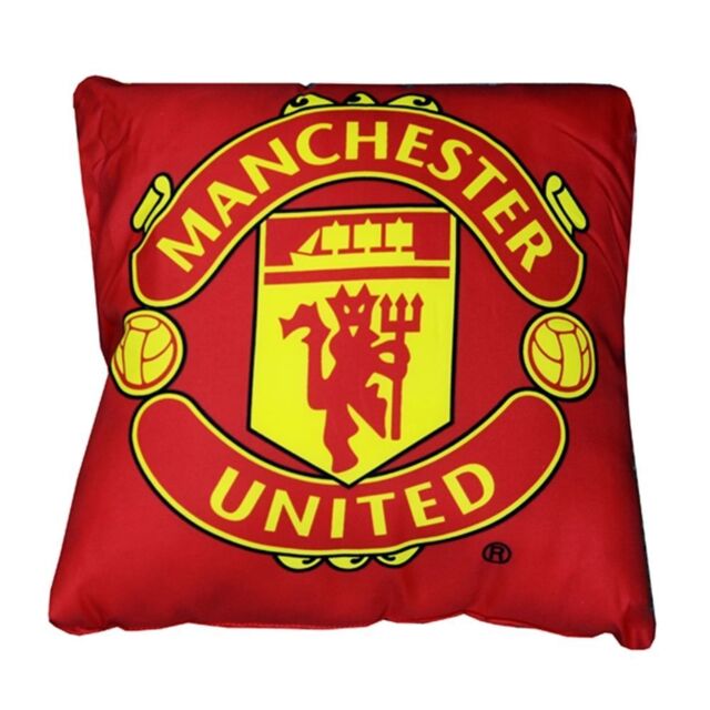 Manchester United Crest Cushion Official Licensed- Red 37x 37cm Big