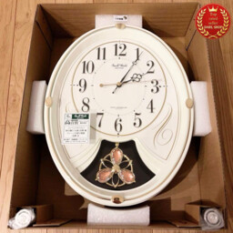 "Rhythm Radio-controlled Wall Clock W/6 Melodies ""small World Lily N"""