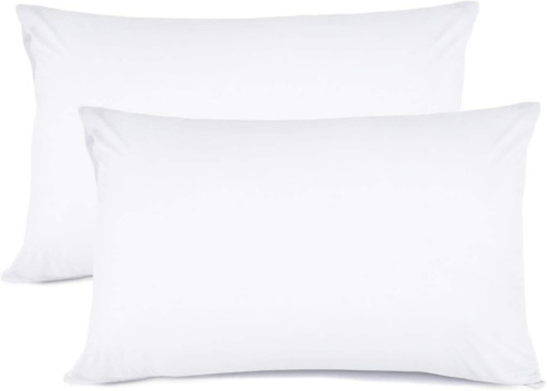 Rayyan Linen White 100% Egyptian Cotton Pair Of Pillowcases 200