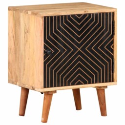 Solid Acacia Wood Bedside Cabinet Bed Stand Wooden Side Furniture Home