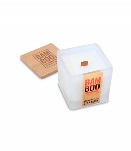 Bamboo Eco Soy Candles By H&h Apple & Cinnamon Set Of 2 X 90g Candles