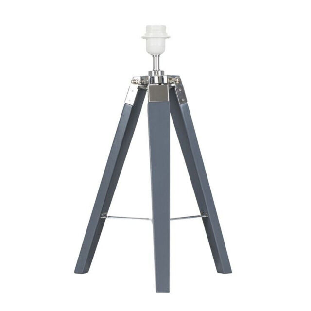 Table Lamp Tripod Clipper Grey Chrome Minisun