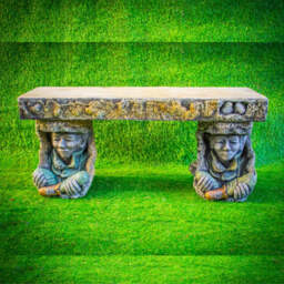 Pixie Goblin Design Garden Bench Seat Stone Cast Heavy By Dgs Uk