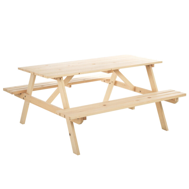 Outsunny 5.8ft Outdoor Wooden Picnic Table Bench Garden Patio Pub