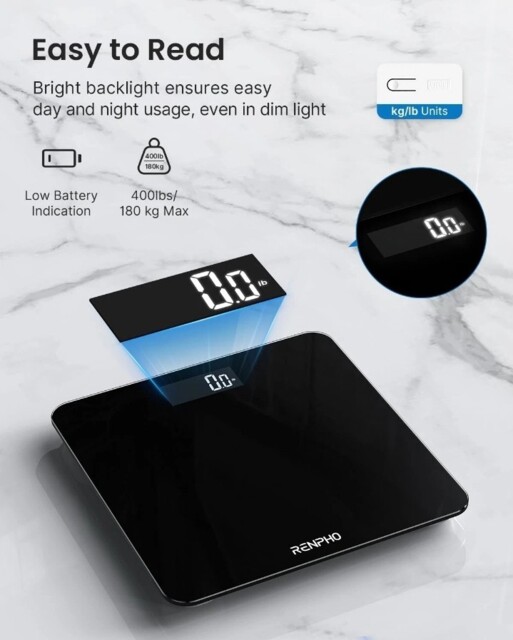 Renpho Weighing Scales Body Weight Bathroom Scales High Precision Sens