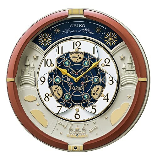 Seiko Re601b Karakuri Musical Wall Clock Brown Metallic