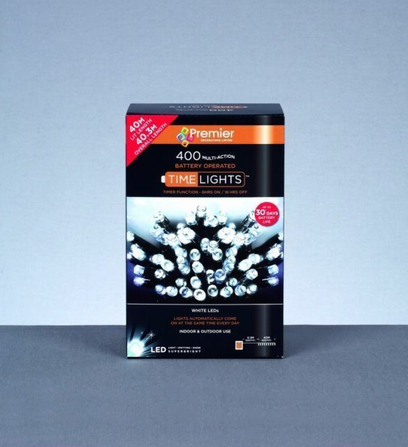 Premier 400 Led Battery Operated Multi-action Christmas Tree Lights
