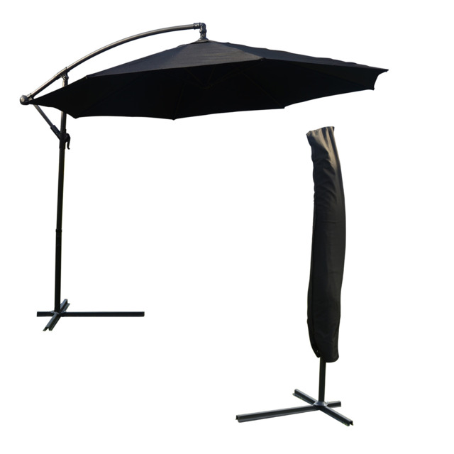 3m Garden Parasol Cantilever Large Sun Shade Patio Umbrella For