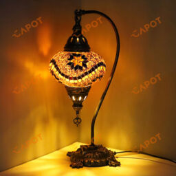 Turkish Moroccan Mosaic Lamp Handmade Tiffany Colorful Glass Desk
