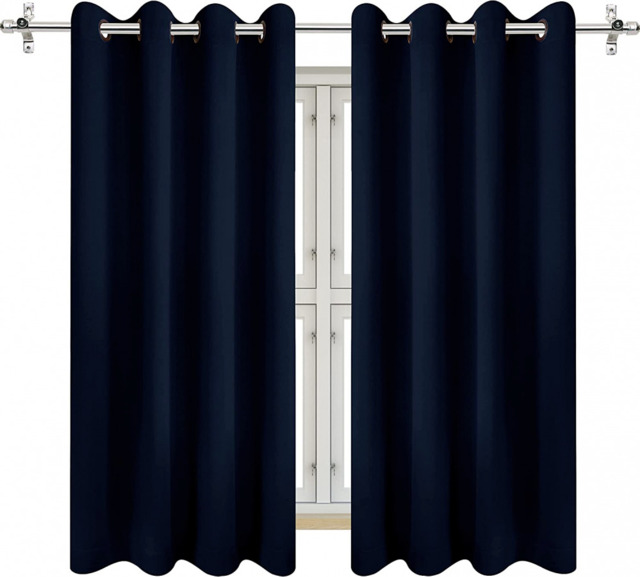 "Utopia Bedding 2 Panels Eyelet Blackout 46 X W46""xl54"" (117 X 137 Cm),"