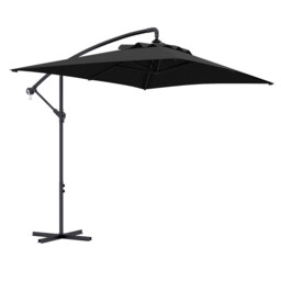Cantilever Garden Parasol 3m Patio Umbrella Crank Sun Shade Black