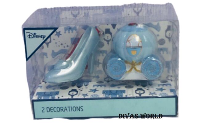 Disney Cinderella 2 Pk Christmas Tree Decorations Hanging Ornaments