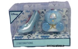 Disney Cinderella 2 Pk Christmas Tree Decorations Hanging Ornaments
