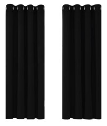 Deconovo Thermal Insulated Eyelet Blackout Curtains 46 X 54 Inch Black