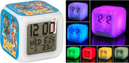 Paw Patrol Colour Changing Digital Alarm Clock Calendar Childrens Kids