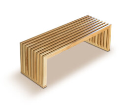 Solid Oak Bench Modern Wood Oak Bench Wooden Bench Oak. L 122 Cm