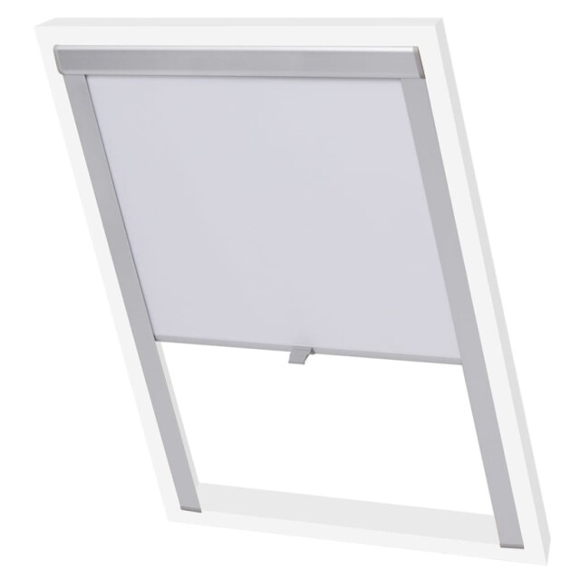Blackout Roller Blind White Pk06 Polyester Aluminium Frame Thermal