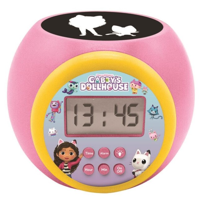 Lexibook Gabby's Dollhouse Children's Projector Clock With Timer And