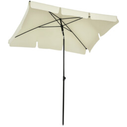 Outsunny Aluminium Sun Umbrella Parasol Patio Rectangular 2m X 1.3m