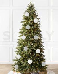 Davies Products 10 Pack Christmas Tree Baubles 6cm White Shatterproof