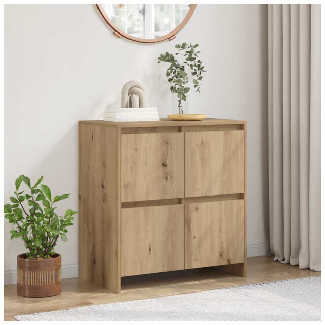 Sideboard Artisan Oak 70x41x75cm Engineered Wood 4-door Minimalist