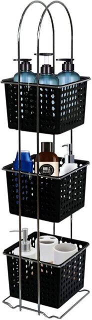 1,2,3 Tier Large Plastic Basket Shower Caddy Storage Tidy Organiser
