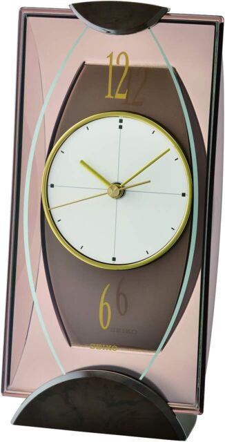 Seiko Mantel Clock From Seiko Desk Analogue Clock Brown 12hr Time Uk
