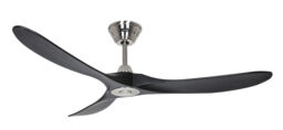 Dc Ceiling Fan With Remote Control Eco Genuino Brushed Chrome & Black