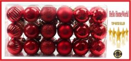 Premier Christmas Tree Decorations Bauble Balls Set 36pcs Red ✨✨great