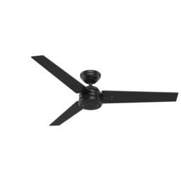"Hunter Ceiling Fan Without Lights Protos Black 132 Cm 52"" Fan With"