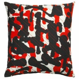 Ikea Annanstans Handmade Cushion Cover, 50x50cm, Black/red/green