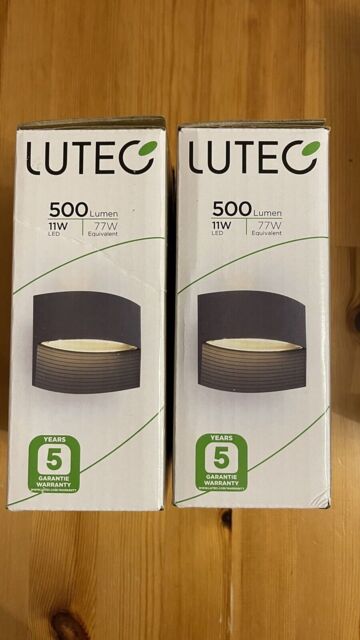 2x Lutec Lotus Led Up & Down Outdoor Wall Light - Anthracite Brand