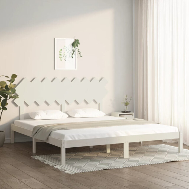 Bed Frame Solid Pine Wood White 2ft6 Small Single 75x190cm Headboard