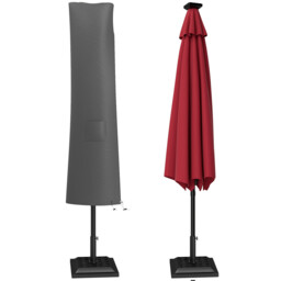 Grey Parasol Umbrella Cover Outdoor Garden Patio Waterproof Protector