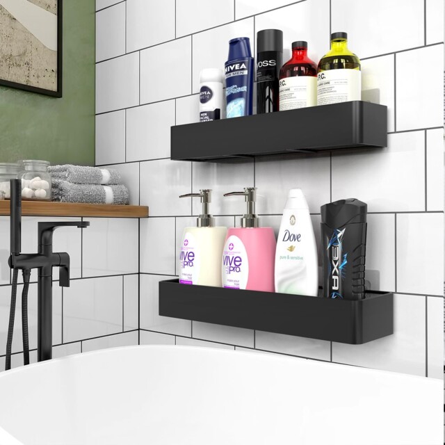 Vinsani 2 Pack Rustproof Shower Caddy – Quick-dry Drill-free Bathroom