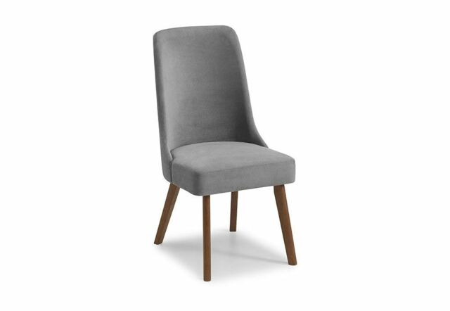 Julian Bowen Huxley Dusk Grey Chenille Dining Chair