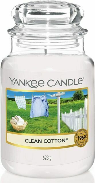 Yankee Candle 1010728e Large Jar Clean Cotton Fragrance