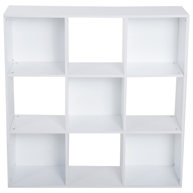 Homcom 3-tier Storage Cupboard Bookcase Organiser With 9 Cubes