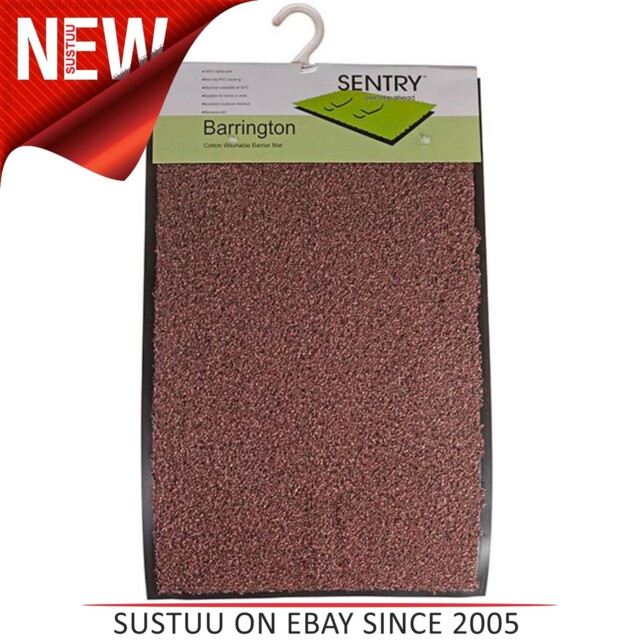 Sentry Barrington Cotton Washable Door Mat / Floor Mat│60 X 40cm│dark