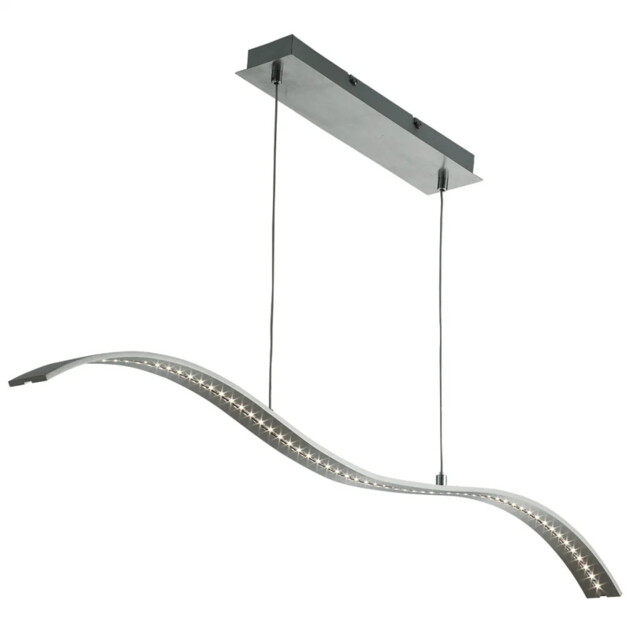 Ceiling Light Silver Wing Led Bar Satin Searchlight 2076ss